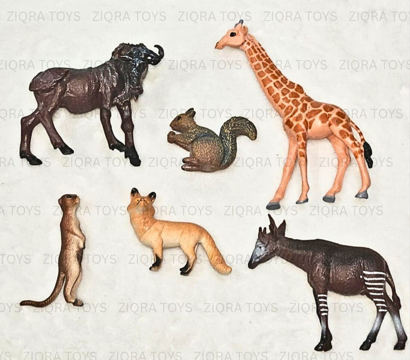 ZIQRA TOYS Animals big and small for Kids, Jungle Figure Playset, Learning Toys for Kids(Multicolor)