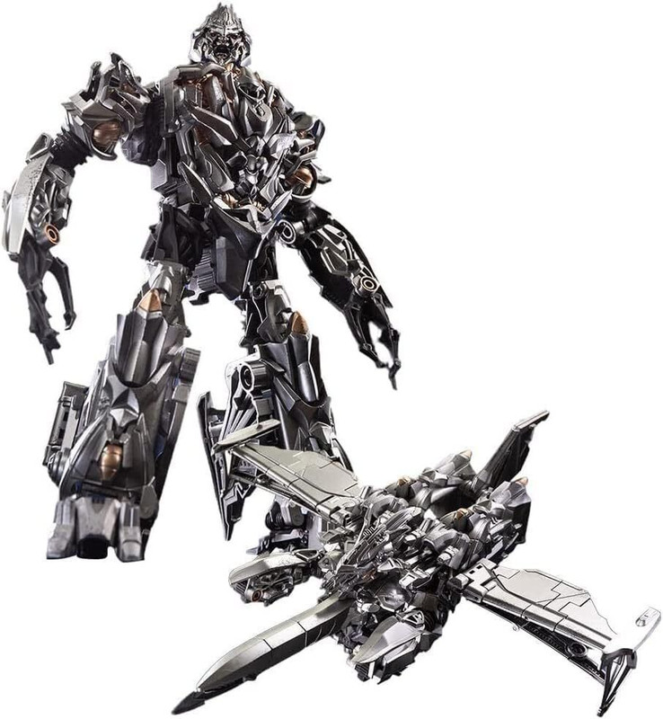 Metaformation Starscream Robot Action Figure – Fighter Jet to Robot Manual Transform Toy(Grey)