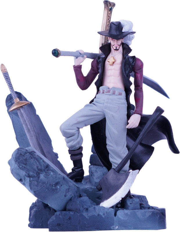 OFFO One Piece Anime Dracule Mihawk Action Figure for Home decor and Desk(Multicolor)