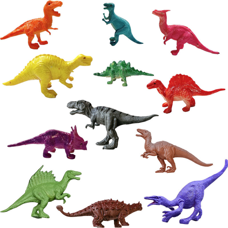 ZESTHOME Dinosaur Toy Set for Kids - Educational & Fun Playtime Collection, Pack of 12(Multicolor)
