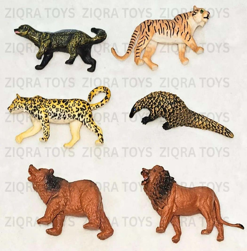 ZIQRA TOYS Wild Animals with Honey Badger, jungle Figure,Learning Educational Toys for Kids(Multicolor)