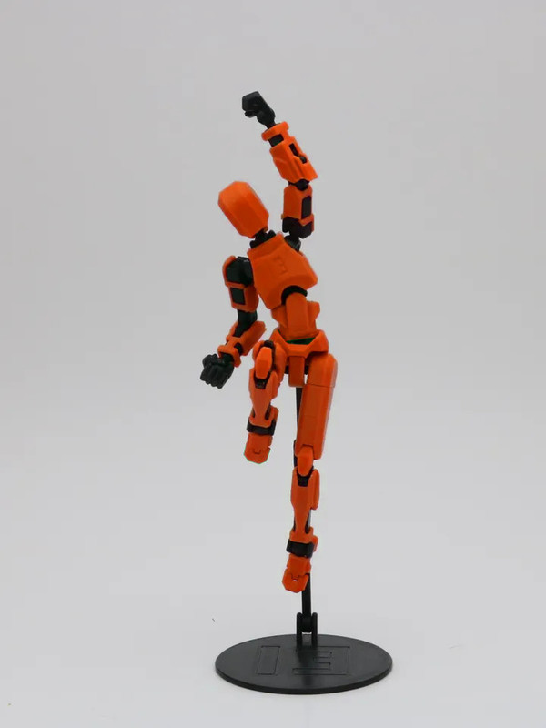 Bhootia Dummy 13 Action Figure | With Stand | Build It Yourself Toy | 3D Printed(Orange)