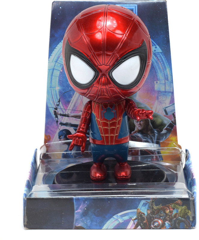 Daiyamondo Super Hero Solar-Powered Dancing Spider Man Bobble Head Eco-Friendly Solar Decor(Red)