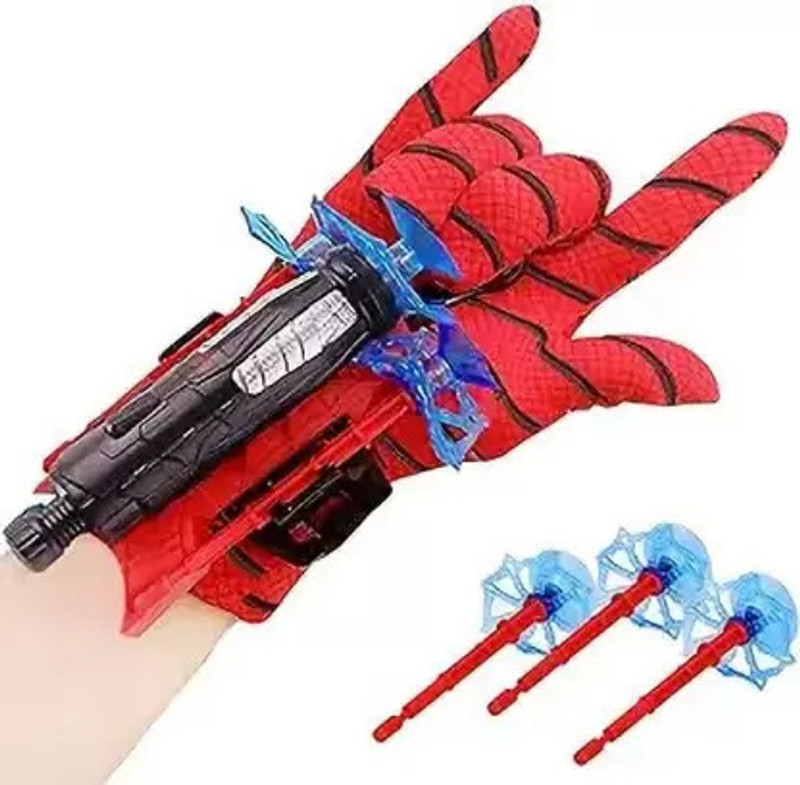 VVG TRADERS Spiderman Web Shooter Gloves Cross Bow Launcher Gadget for kids(Multicolor)