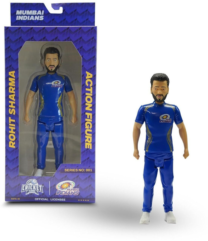 Cricket Icons Rohit Sharma Mumbai Indians IPL Collectible Figurine, 360° Rotatable Head(Multicolor)