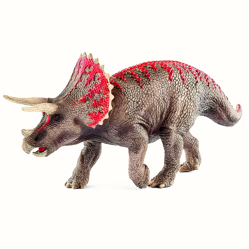 Elecart Triceratops Dinosaur Realistic Figure Toy Premium Jurrasic World Educational Toy(Brown)