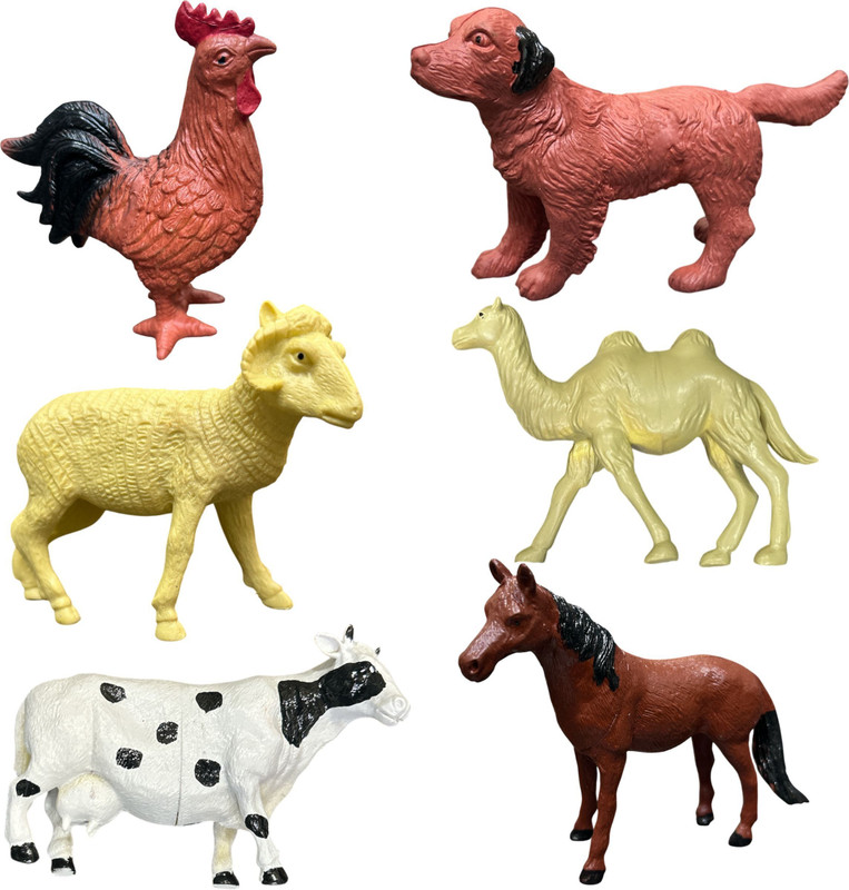 Krishna toys Realistic Animals Toys Set for Kids 12PCS Educational Toy Big Size Wild Animal(Multicolor)