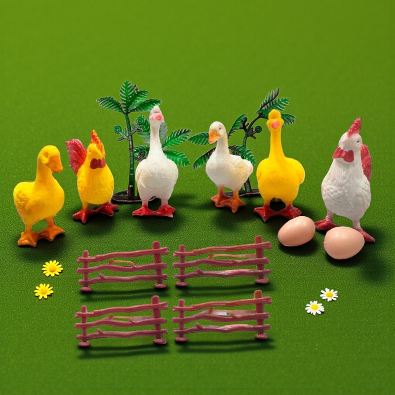 SARASI 6 Pieces Birds Figures Set for Kids, Realistic Design, Educational Toys(Multicolor)