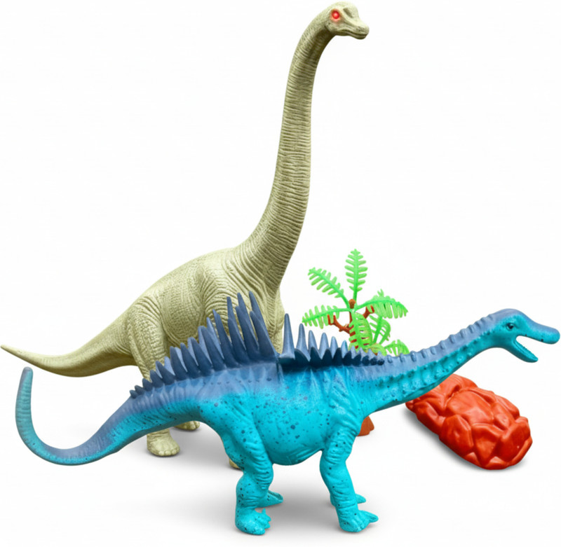 ZESTHOME 2 Big Dinosaur Toys – Spinosaurus & Brachiosaurus | Large Dinosaur Figure toys(Multicolor)