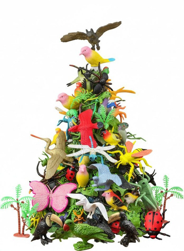 Krishna toys Birds & Insects Figure Toy Set – 15 Pcs Educational Rubber Animal Toys(Multicolor)
