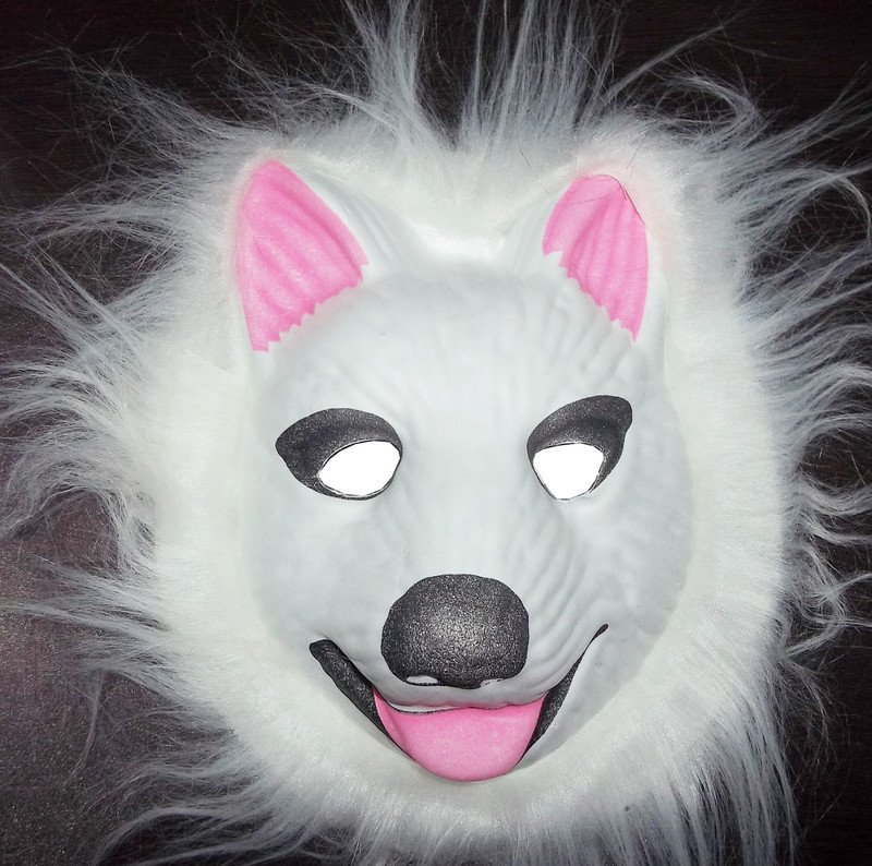 Avirons Dog Mask for Birthday Party|Mask For Return gifts(White)