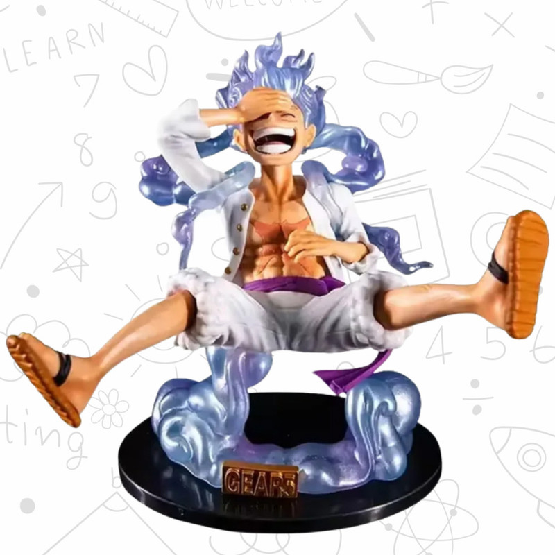funfob One Piece Monkey D Luffy Action Figure Gear 5 Height -15CM x 17CM Luffy Laugh(Multicolor)