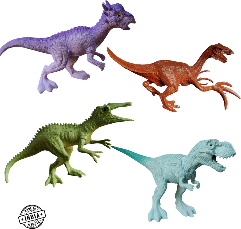 SHETTY TOYS 6 Pcs Big Dinosaur Toys for Kids | Educational Realistic Rubber Dinosaur Figure(Multicolor)