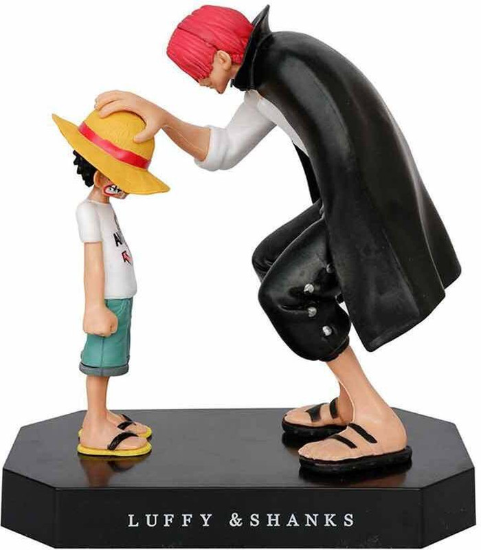 Store2508 One Piece Luffy & Shanks Action Figure. Height -18CM(Multicolor)