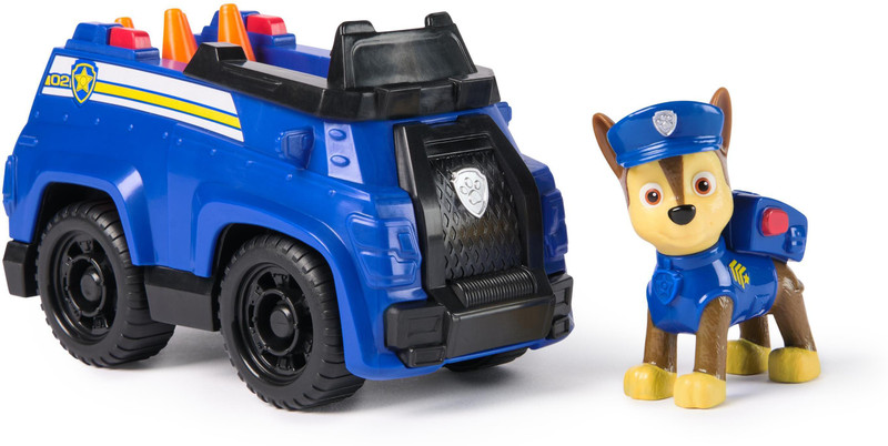 PAW PATROL Chase Patrol Cruiser Vehicle With Collectible Figure, For Kids Aged 3 And Up(Multicolor)