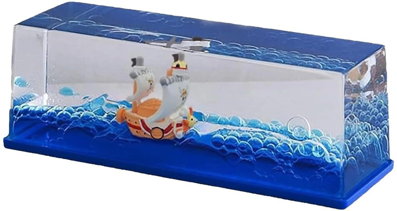 DECOR SPIRIT Fantasy Pirate Ship Liquid Display Bottle 15cm Drift-Effect Sailing Ship in Glas(Multicolor)
