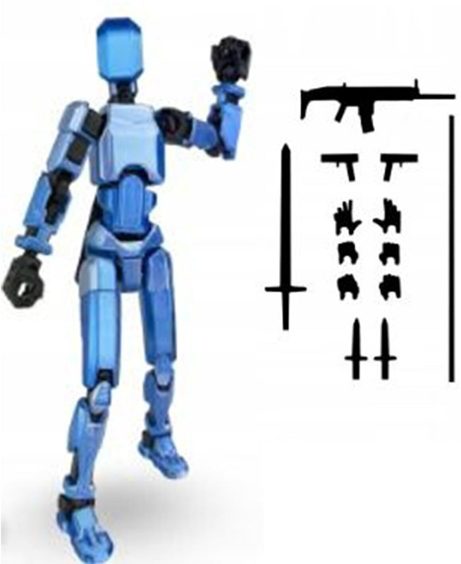 Onngeo Dummy 13 Action Figure, Blue Action Figure+Accessories, 13.5 cm, 8 Pieces(Blue)
