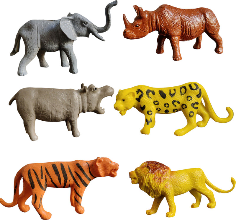 SHIV TOYS Small Animal Toys Set for Kids -Educational Learning Toys (pack of 6)(Multicolor)