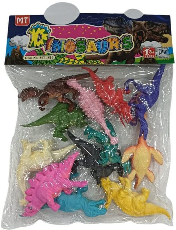 Kmc kidoz Dinosaur Toys Figures 12 PCS Realistic Dinosaur ,Educational Dino(Multicolor)