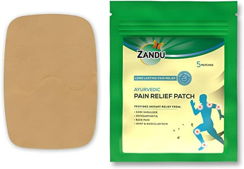ZANDU Ayurvedic Pain Relief Patch, Instant Relief from Muscle and joint Pain Adhesive Band Aid(Set of 5)