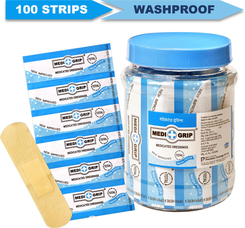 Medigrip Washproof Adhesive Band Aid(Set of 100)