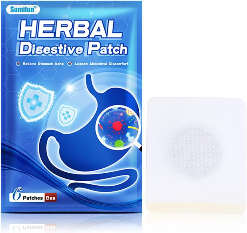 Clean Living 6 pcs Herbal Digestive Patch Relieves Stomach Ache Adhesive Band Aid(Set of 6)