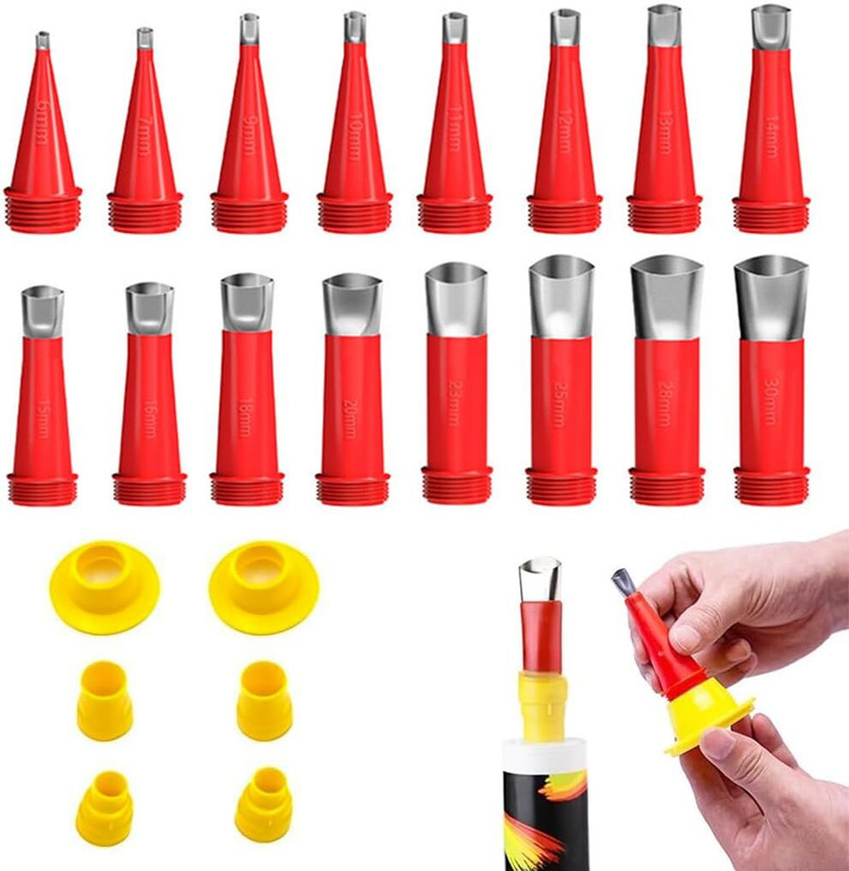 HASTHIP 22 Pieces Universal Rubber Nozzle Caulking Tool Kit Set Standard Temperature Corded Glue Gun(11 mm)