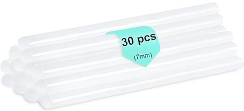 Rubbli 7mm Transparent glue sticks pack of 30 glue sticks (20 Watt Glue Guns Only) Adhesive(210 g)