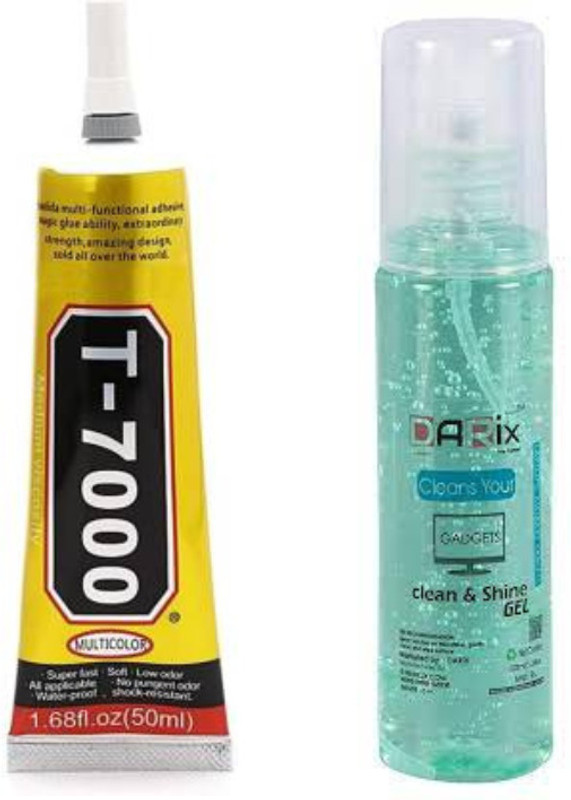 BUKU 50ML glue T-7000 "BLACK"+ Screen Cleaning Gel (1+1) Adhesive(50 ml)