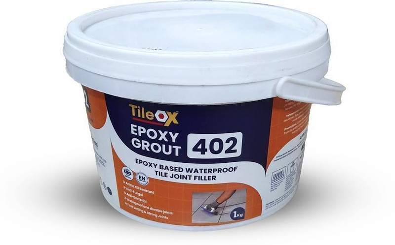 TILEOX Epoxy Grout 402 (Color:Grey/White) Adhesive(1 kg)