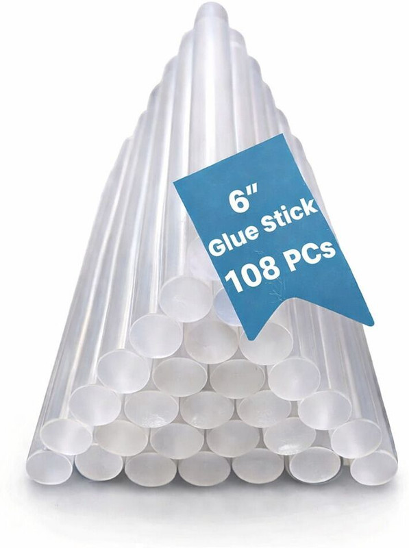 Grover Polypax Hot Glue Gun Sticks for Craft, DIY, Repair & Packaging 6 Inch, 11mm - 108 Pieces Adhesive(250 g)