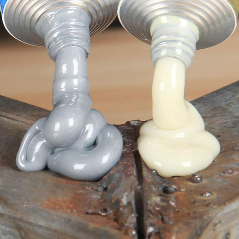 RBGIIT Metal Repair AB Glue Iron Stainless Steel Aluminum Repair Agent Adhesive K4 Glue(50 ml)