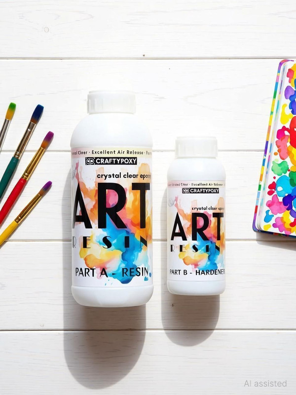 ELARTN Crystal Clear Art Resin Kit–Epoxy Resin & Hardener Set for DIY Crafts Adhesive(300 g)