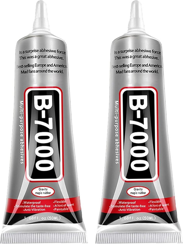 PINOPZA B-7000 Glue 50ml – Strong Adhesive for Craft, Jewelry, DIY & Repairs 2pic Glue(100 ml)
