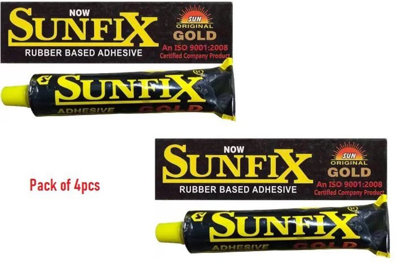 sunfix Gold Original 4pcs Synthetic Rubber Based Quickfix Adhesive Adhesive(50 ml)