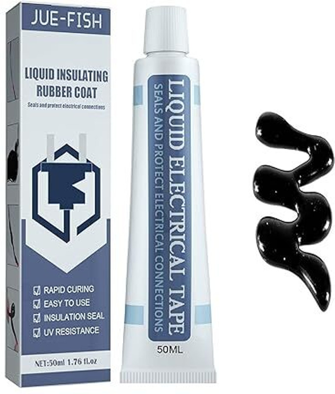 Sergio Liquid Electrical Tape, Easy Use Protective, Airtight, Waterproof, Adhesive(50 ml)