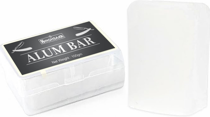 SINGH SAAB Shaving Alum Bar (Fitkari) with travel case Shaving & Skin Care Block(100 g)