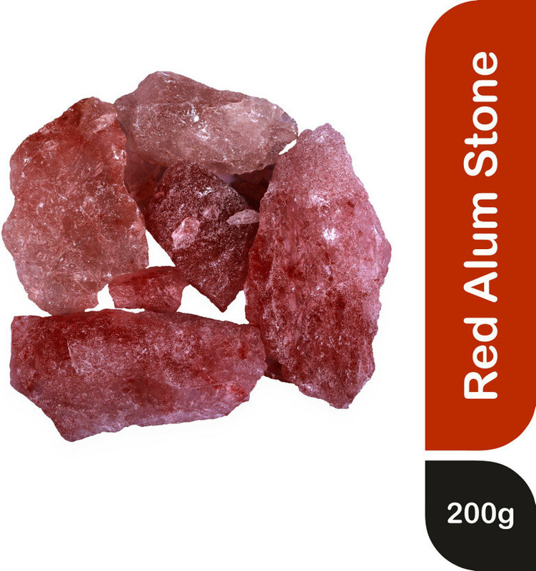SHOORAAY Red Alum Stone, Lal Fitkari B, Red Phitkari Fitkadi for Face Hair Water, Potash(200 g)