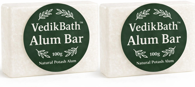 VedikBath Alum Bar | Fitkari for Aftershave & Skin Tightening(200 g)