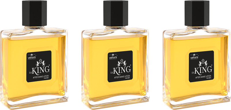 VETONI Ice King After Shave Lotion Blue Cooling Formula for Smooth Skin, 50ml Pack of 3(150 ml)