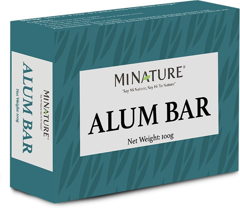 mi nature Alum Bar 100gm (Fitkari), Pack of 1 Shaving Bar 100% Pure Potassium Alum Stone(100 g)