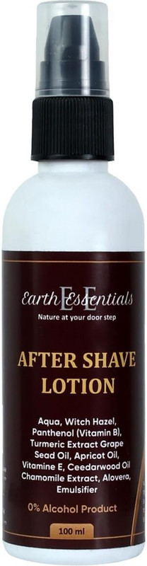Earth Essentials Non Greasy Aftershave Balm Lotion Reduces Razor Burn, and Redness, Hydrating(100 ml)