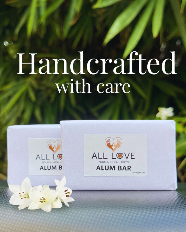 ALL LOVE Handcrafted Premium Alum Stone Bar (Fitkari) Natural Aftershave & Deo(200 g)