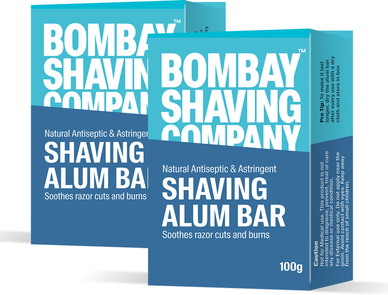 BOMBAY SHAVING COMPANY Shaving Alum Bar For Men| Pure & Natural | After Shave Bar Antiseptic Anti-Odour(200 g)