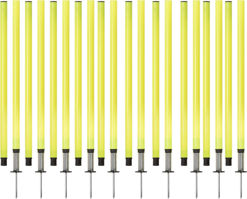 LCARNO 8 Pc Slalom Pole With Spring Loaded Spikes for Football Training for Unise Two Piece Agility Pole(Pack of 8)