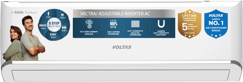 Voltas 2026 Model 1.5 Ton 3 Star Split Inverter AC(183INV CAN(4504114), White)