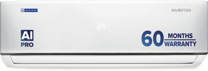 Blue Star 2023 Model 1 Ton 3 Star Split Inverter AC(ID312DNU, Silver)