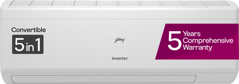 Godrej 2024 Model 1 Ton 3 Star Split Inverter i-sense Technology with Blue Fin Anti Corrosive Coating AC(AC 1T EI 12TINV3R32-GWA & AC 1T EI 12TINV3R32-GWAA, White)