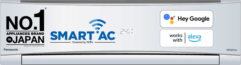 Panasonic Convertible 7-in-1 with Additional AI Mode Cooling 2023 Model 2 Ton 4 Star Split Inverter with 4 Way Swing, PM 0.1 Air Purification Filter AC with Wi-fi Connect - White(CS/CU-NU24YKY4W, Copper Condenser)