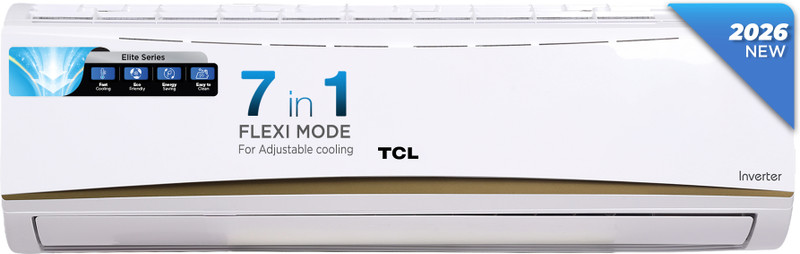 TCL 2026 Model 1.5 Ton 5 Star Split Inverter 7 Step Convertible with Powerful and Fast cooling, 4 Ways Swing, Blue Fin and Fungal Protection, Energy saving, Silent Operation AC(TAC-18CSD/EV5AM, White)